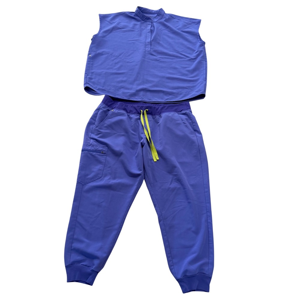 Figs "Blueberry" Lmtd Ed Scrub Set Rafaela Top XL Zamora Joggers XXL Petit Nurse